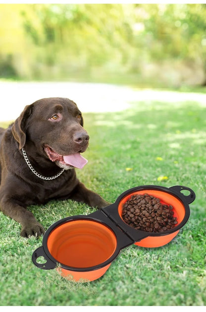 Foldable, Collapsible, Portable Dual-Function Pet Bowl for Dogs and Cats: Compact Solution for Feeding and Hydration on the Go - Home Fads 