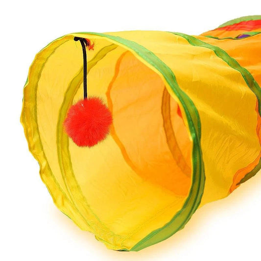Foldable Interactive Cat Tunnel: Collapsible Pet Play Tube for Stimulating Indoor and Outdoor Exercise - Home Fads 