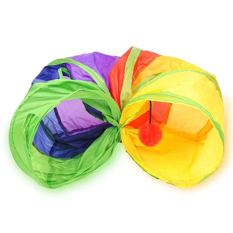 Foldable Interactive Cat Tunnel: Collapsible Pet Play Tube for Stimulating Indoor and Outdoor Exercise - Home Fads 