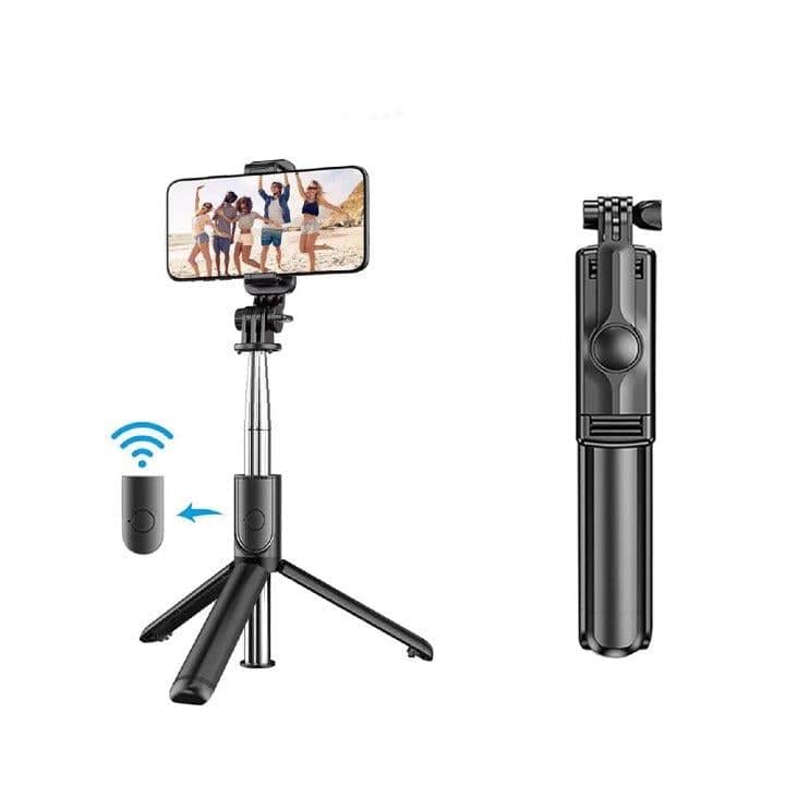 Premium Foldable Bluetooth Selfie Stick Tripod with Optional LED Fill Light, Remote Shutter Control for Android and iPhone Devices - Home Fads