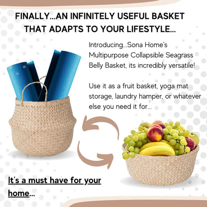 Handcrafted Natural Basket & Plant Pot Cover: Decorative Storage for Home | Multipurpose Organizer | Available in 7 Sizes - Home Fads 
