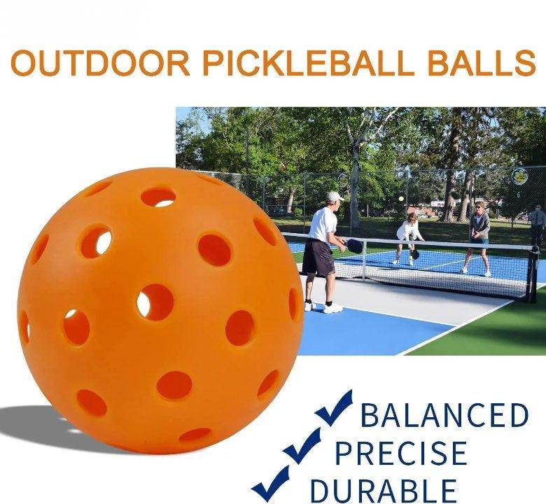 High-Performance Outdoor Pickleballs - 74MM, 40-Hole Design, Available in Packs of 6, 12, or 24 - Home Fads 