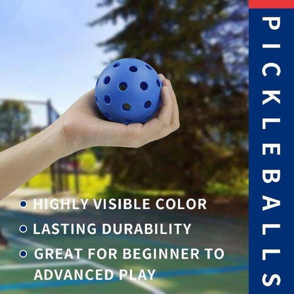 High-Performance Outdoor Pickleballs - 74MM, 40-Hole Design, Available in Packs of 6, 12, or 24 - Home Fads 
