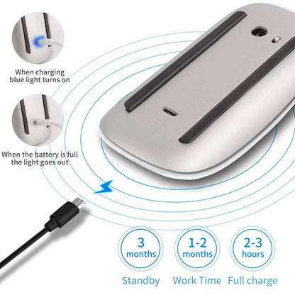 High-Quality Apple Compatible Wireless Bluetooth Magic Mouse for MacBook, iPad, Laptop, Tablet, and PC Gaming - Home Fads 
