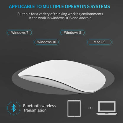 High-Quality Apple Compatible Wireless Bluetooth Magic Mouse for MacBook, iPad, Laptop, Tablet, and PC Gaming - Home Fads 