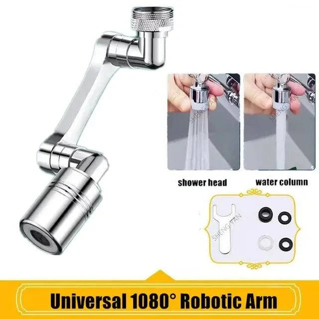High-Quality Metal Faucet Extender with 1080° Rotational Swivel Arm for Kitchen and Bathroom
 - Home Fads