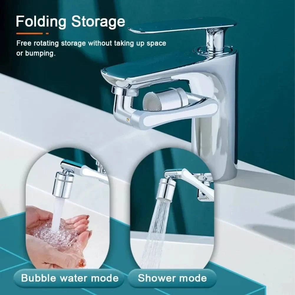 High-Quality Metal Faucet Extender with 1080° Rotational Swivel Arm for Kitchen and Bathroom - Home Fads