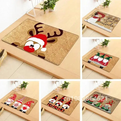 Holiday Doormat - Snowman, Gnomes & Elk Design for Indoor/Outdoor Entrance – Seasonal Home Decor Door Mat - Home Fads 