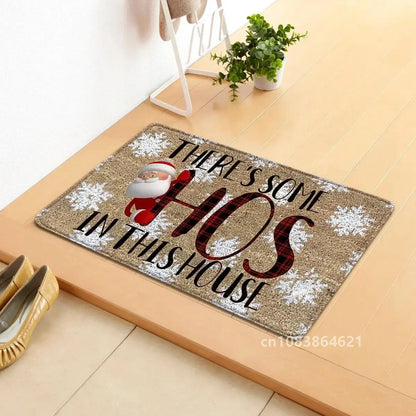 Holiday Doormat - Snowman, Gnomes & Elk Design for Indoor/Outdoor Entrance – Seasonal Home Decor Door Mat - Home Fads 