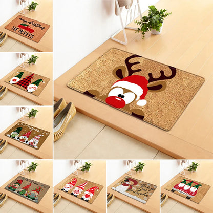 Holiday Doormat - Snowman, Gnomes & Elk Design for Indoor/Outdoor Entrance – Seasonal Home Decor Door Mat - Home Fads 