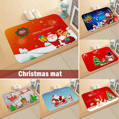 Holiday Doormat - Snowman, Gnomes & Elk Design for Indoor/Outdoor Entrance – Seasonal Home Decor Door Mat - Home Fads 