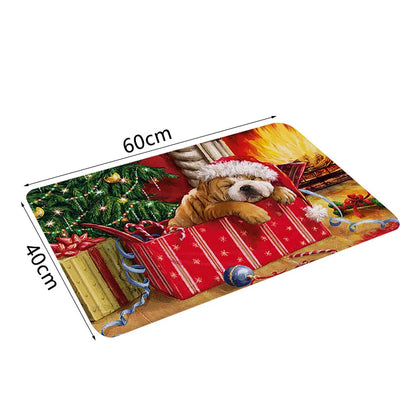 Holiday Doormat - Snowman, Gnomes & Elk Design for Indoor/Outdoor Entrance – Seasonal Home Decor Door Mat - Home Fads 