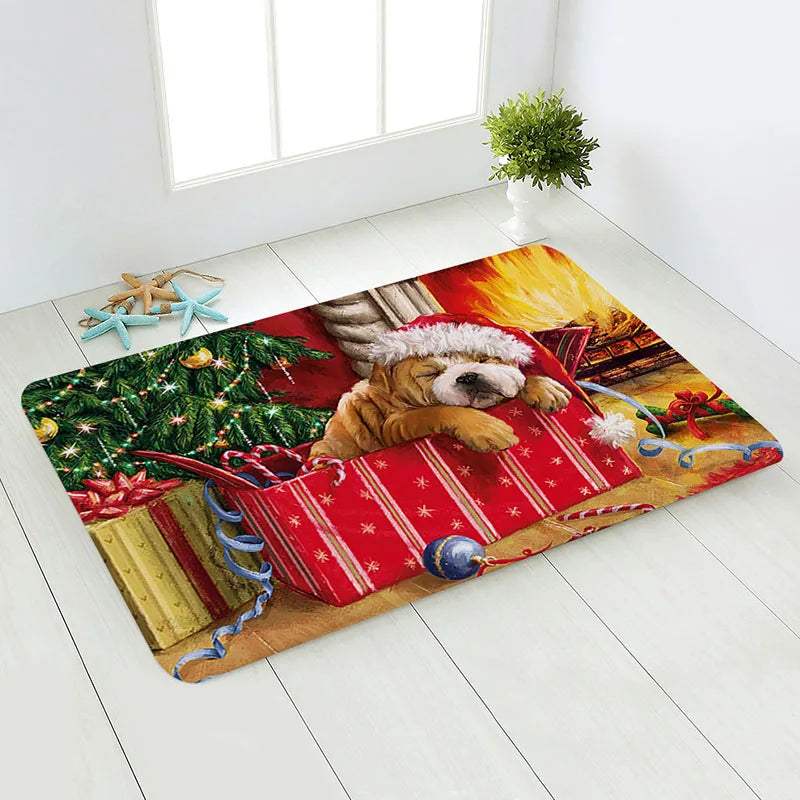 Holiday Doormat - Snowman, Gnomes & Elk Design for Indoor/Outdoor Entrance – Seasonal Home Decor Door Mat - Home Fads 