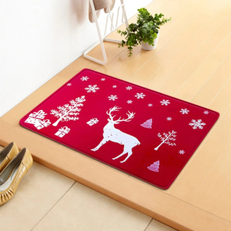 Holiday Doormat - Snowman, Gnomes & Elk Design for Indoor/Outdoor Entrance – Seasonal Home Decor Door Mat - Home Fads 