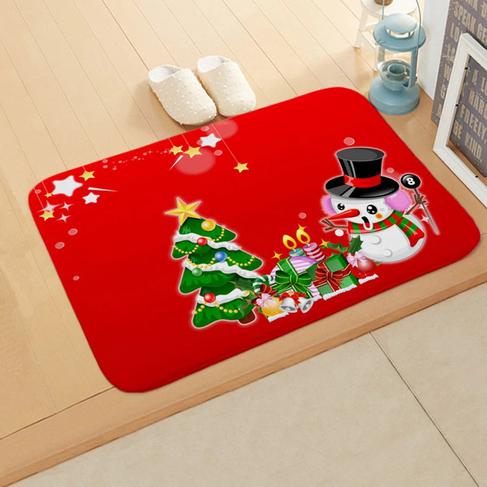 Holiday Doormat - Snowman, Gnomes & Elk Design for Indoor/Outdoor Entrance – Seasonal Home Decor Door Mat - Home Fads 