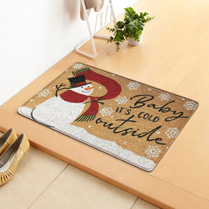 Holiday Doormat - Snowman, Gnomes & Elk Design for Indoor/Outdoor Entrance – Seasonal Home Decor Door Mat - Home Fads 