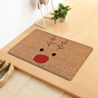 Holiday Doormat - Snowman, Gnomes & Elk Design for Indoor/Outdoor Entrance – Seasonal Home Decor Door Mat - Home Fads 