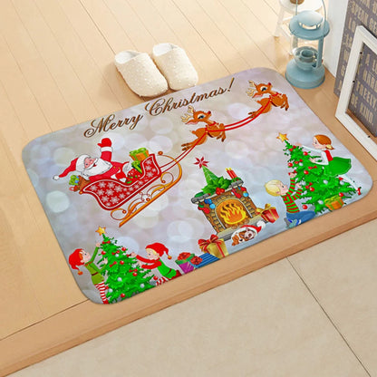 Holiday Doormat - Snowman, Gnomes & Elk Design for Indoor/Outdoor Entrance – Seasonal Home Decor Door Mat - Home Fads 