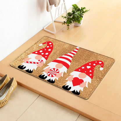 Holiday Doormat - Snowman, Gnomes & Elk Design for Indoor/Outdoor Entrance – Seasonal Home Decor Door Mat - Home Fads 