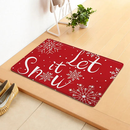 Holiday Doormat - Snowman, Gnomes & Elk Design for Indoor/Outdoor Entrance – Seasonal Home Decor Door Mat - Home Fads 