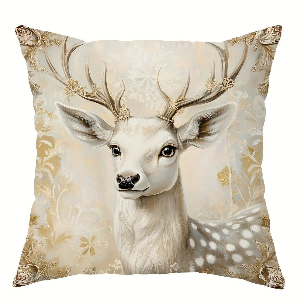 Holiday Pillow Covers – Santa, Reindeer, and Christmas Tree Decorative Cushions for Home and Sofa Décor - Home Fads 