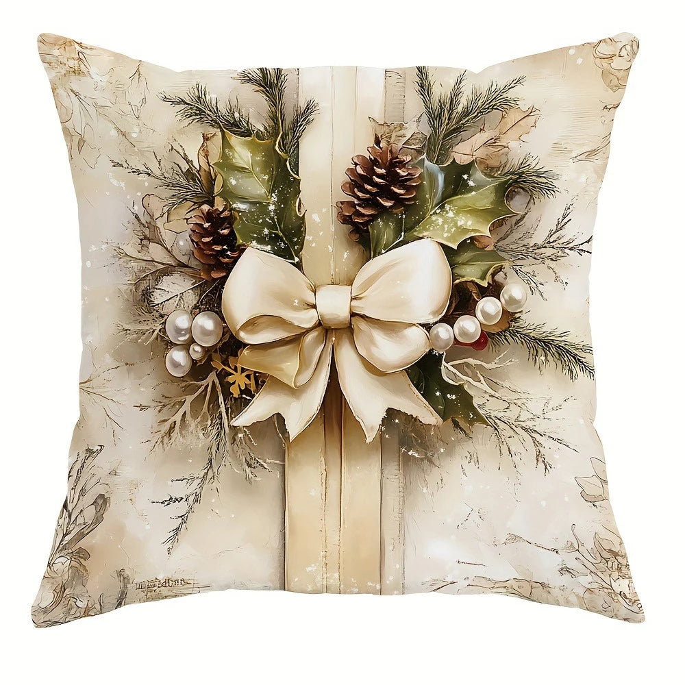 Holiday Pillow Covers – Santa, Reindeer, and Christmas Tree Decorative Cushions for Home and Sofa Décor - Home Fads 