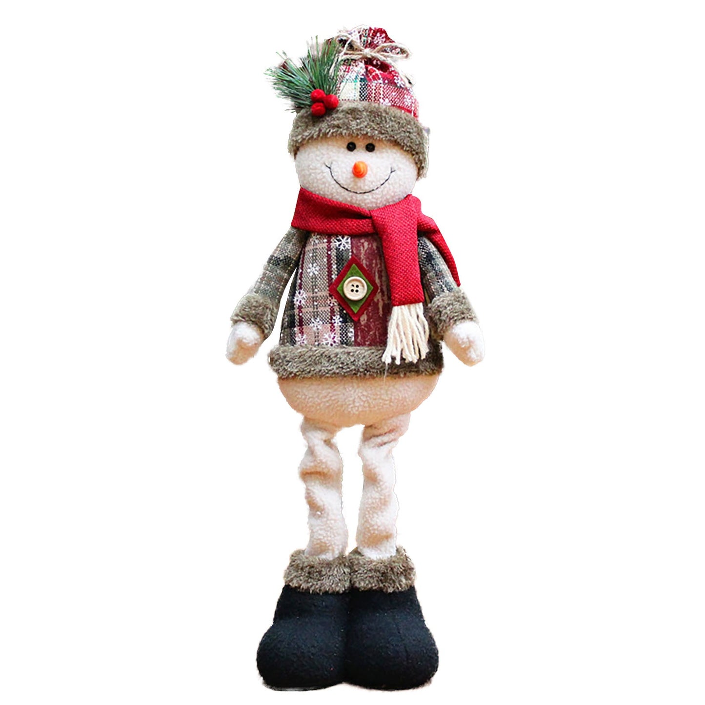 Holiday Plush Dolls – Santa, Snowman, or Reindeer with Adjustable Legs for Table, Mantel, and Home Display - Home Fads 