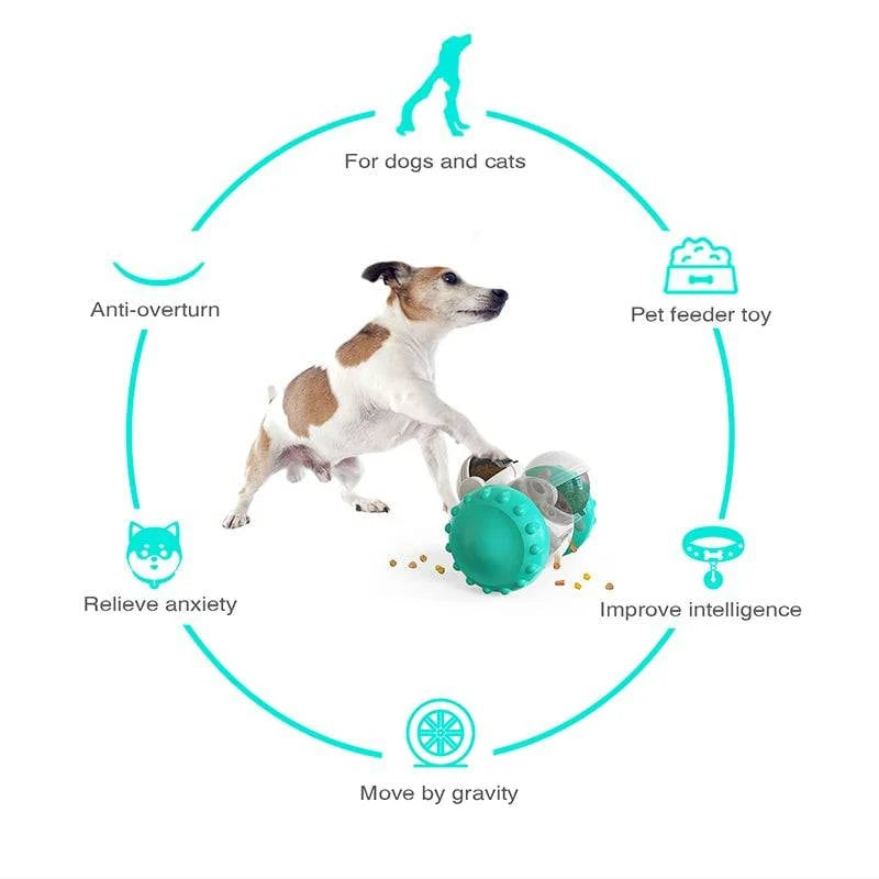 Interactive Pet Treat Leaking Toy - Slow Feeder Dispenser for Dogs and Cats - Home Fads 