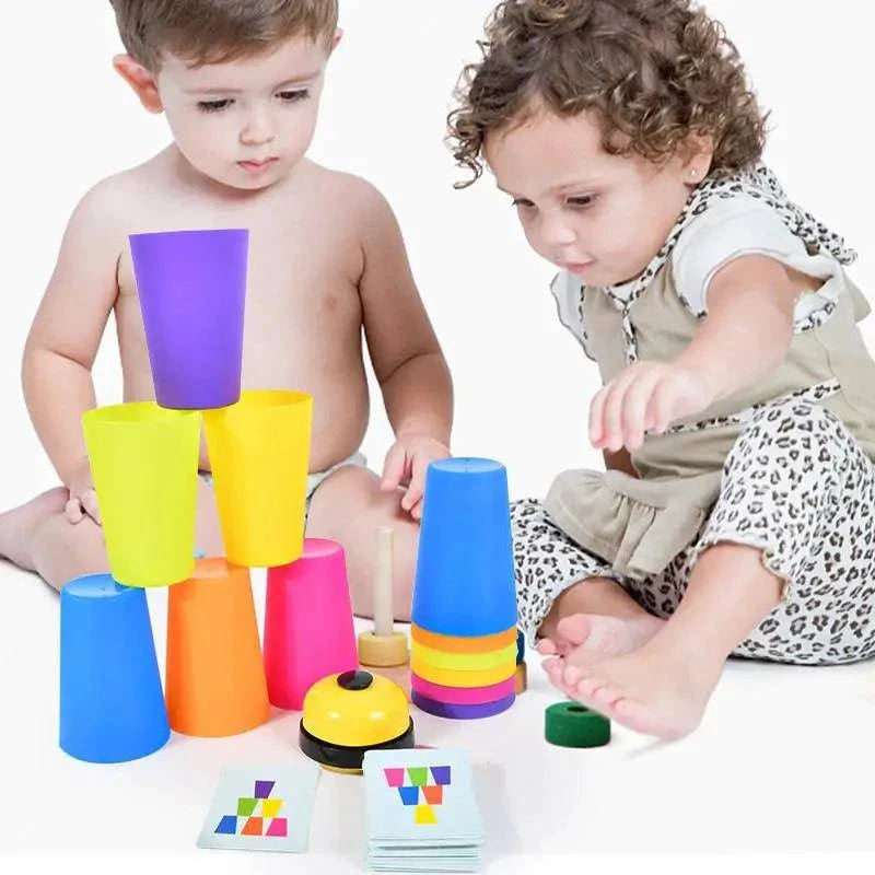 Interactive Stack Cup Speed Game for Kids and Adults - Educational Toy Set - Home Fads 