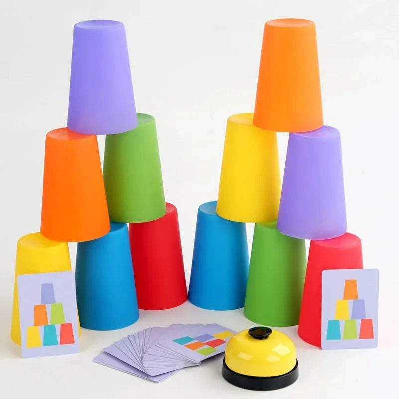 Interactive Stack Cup Speed Game for Kids and Adults - Educational Toy Set - Home Fads 