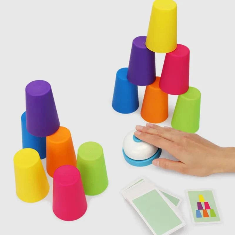 Interactive Stack Cup Speed Game for Kids and Adults - Educational Toy Set - Home Fads 