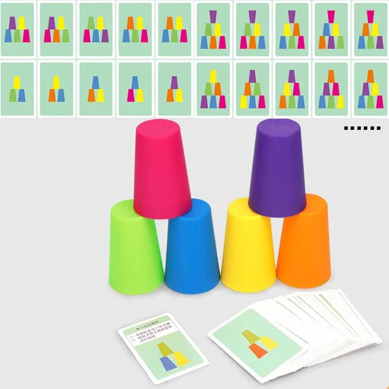 Interactive Stack Cup Speed Game for Kids and Adults - Educational Toy Set - Home Fads 