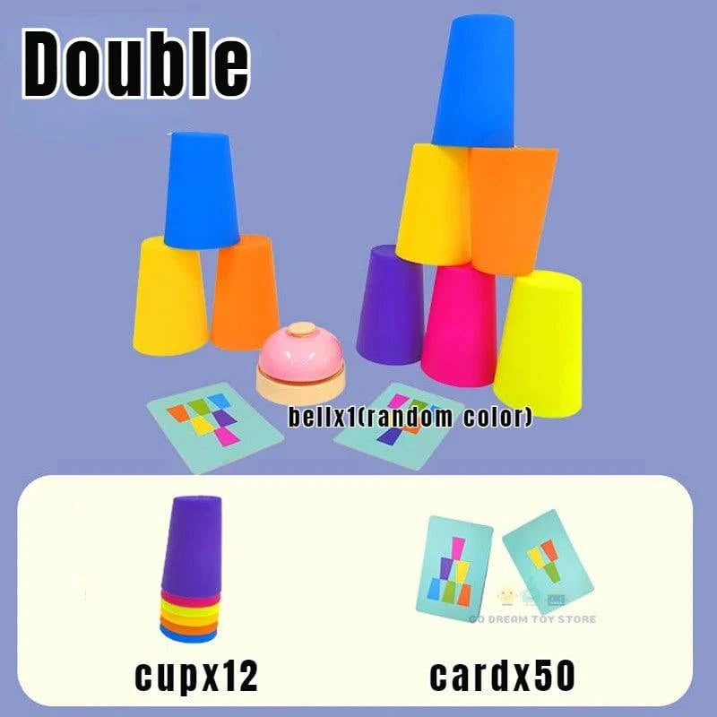 Interactive Stack Cup Speed Game for Kids and Adults - Educational Toy Set - Home Fads 