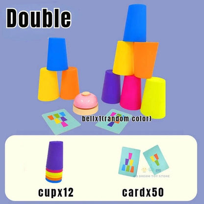 Interactive Stack Cup Speed Game for Kids and Adults - Educational Toy Set - Home Fads 