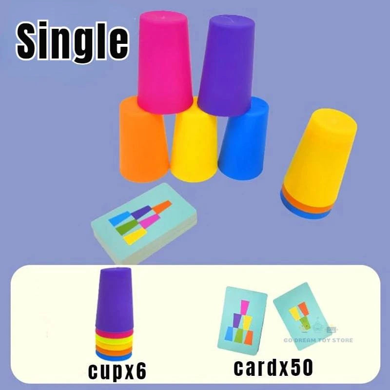 Interactive Stack Cup Speed Game for Kids and Adults - Educational Toy Set - Home Fads 