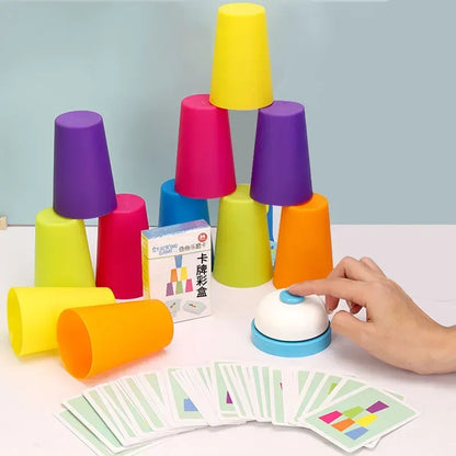 Interactive Stack Cup Speed Game for Kids and Adults - Educational Toy Set - Home Fads 