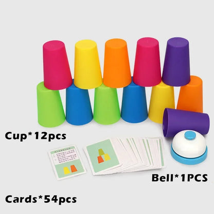 Interactive Stack Cup Speed Game for Kids and Adults - Educational Toy Set - Home Fads 