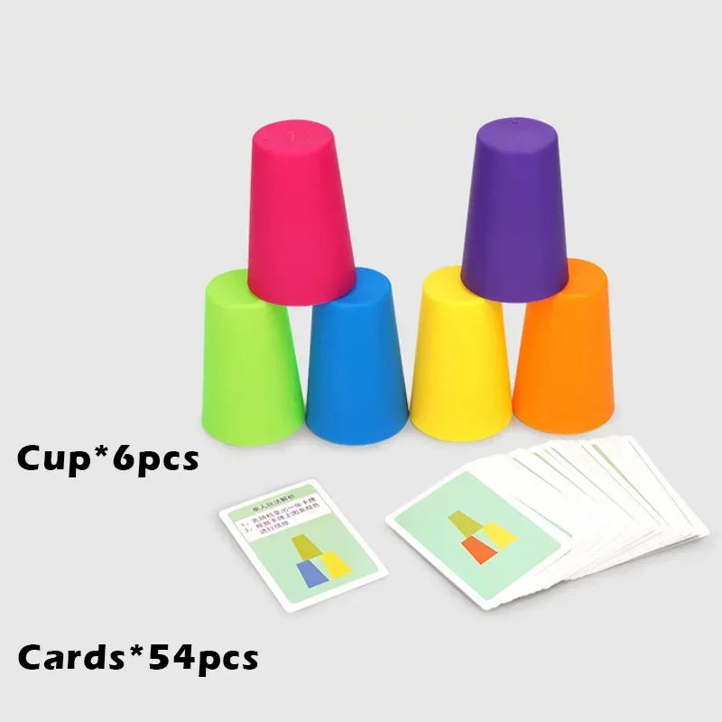 Interactive Stack Cup Speed Game for Kids and Adults - Educational Toy Set - Home Fads 