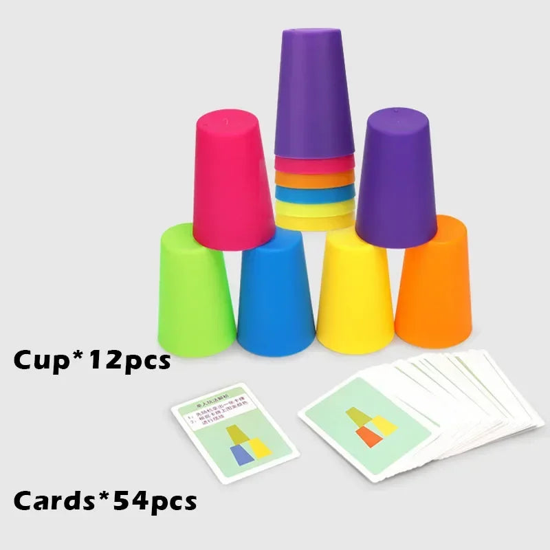 Interactive Stack Cup Speed Game for Kids and Adults - Educational Toy Set - Home Fads 