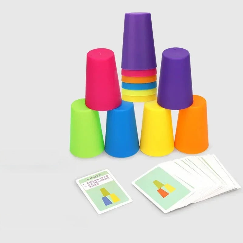 Interactive Stack Cup Speed Game for Kids and Adults - Educational Toy Set - Home Fads 