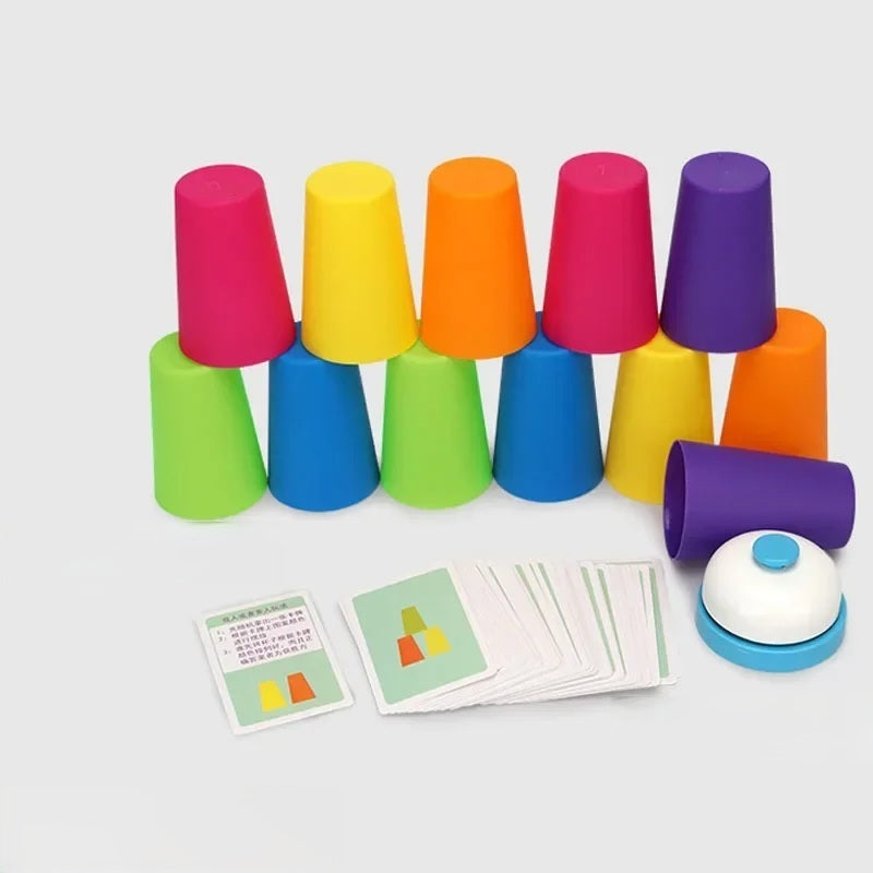 Interactive Stack Cup Speed Game for Kids and Adults - Educational Toy Set - Home Fads 