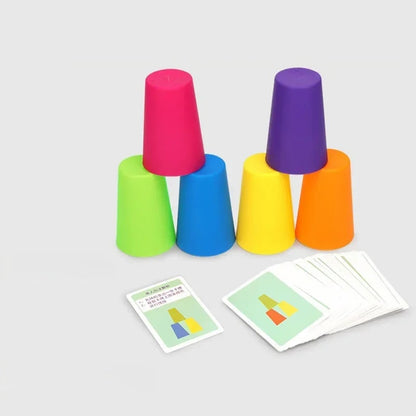 Interactive Stack Cup Speed Game for Kids and Adults - Educational Toy Set - Home Fads 