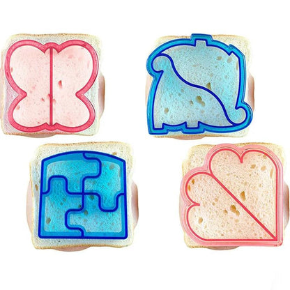 Kids Sandwich Cutter and Bread Mold Set - Fun Shapes for Bento Lunch Boxes - Home Fads 