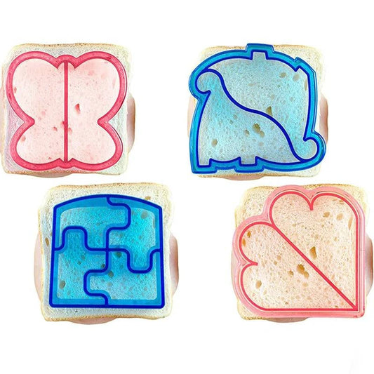 Kids Sandwich Cutter and Bread Mold Set - Fun Shapes for Bento Lunch Boxes - Home Fads 
