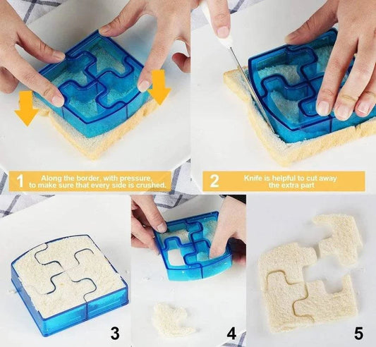 Kids Sandwich Cutter and Bread Mold Set - Fun Shapes for Bento Lunch Boxes - Home Fads 