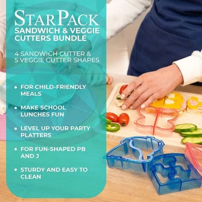 Kids Sandwich Cutter and Bread Mold Set - Fun Shapes for Bento Lunch Boxes - Home Fads 