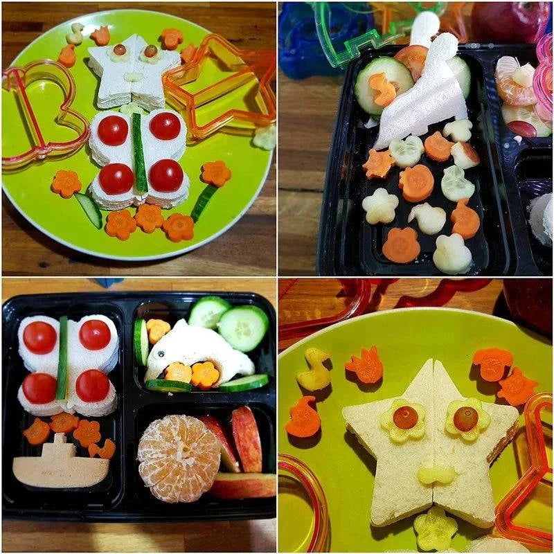 Kids Sandwich Cutter and Bread Mold Set - Fun Shapes for Bento Lunch Boxes - Home Fads 