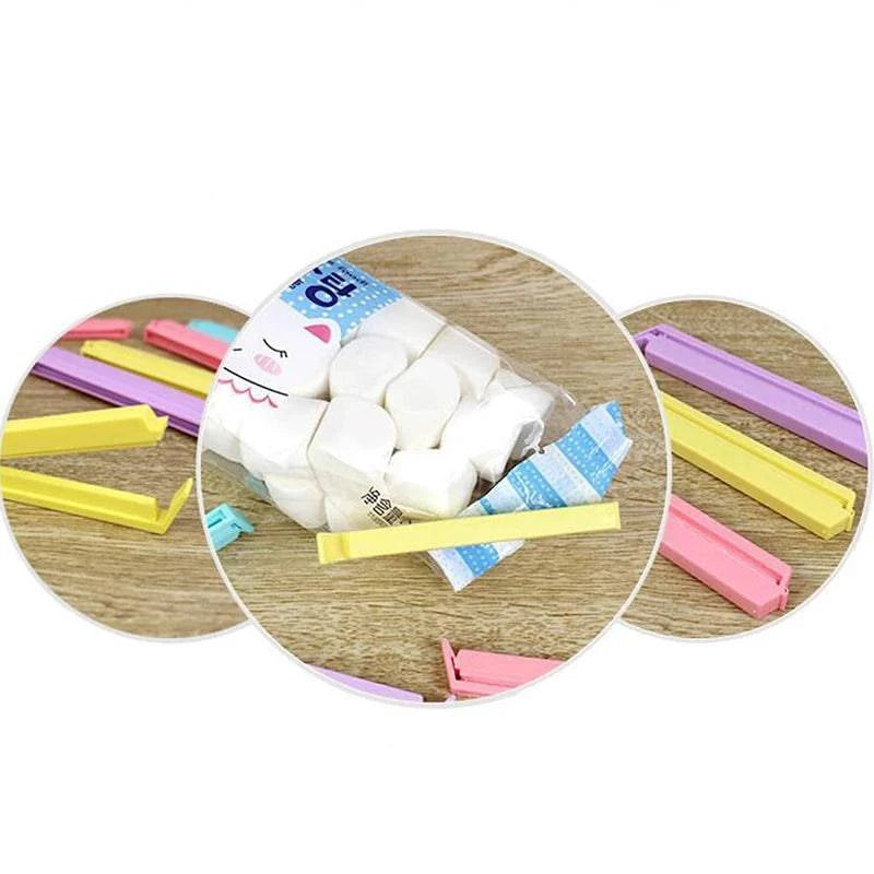 Kitchen Storage Food Snack Bag Sealing Clips - Set of 12 Plastic Clamp Tools - Home Fads 