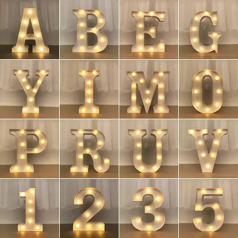 LED Alphabet Letter Lights - Stylish Illuminated Lamps for Bedrooms, Events, and Home Decoration - Home Fads 