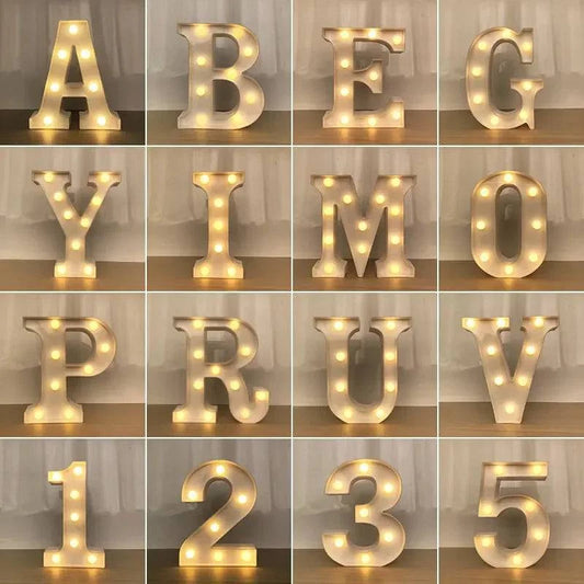 LED Alphabet Letter Lights - Stylish Illuminated Lamps for Bedrooms, Events, and Home Decoration - Home Fads 